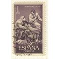 Spain 1961 - 1p reddish brown - Christmas - used