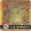 1999 Pokemon # 36 Premier Edition Artbox Sandsl...