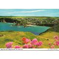 Hope Cove village from Bolt Tail 1970s John Hinde