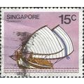 SINGAPORE, SHIP, Golekkan yacht, violet 1980, 1...