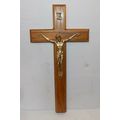 Vintage Catholic Crucifix Jesus Christ Wooden B...