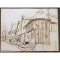 Kersey Cottages Original Pen & Watercolour Pain...