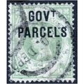 SgO68 1 shilling green GOVt PARCELS GOOD USED C...