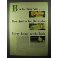 1931 Bon Ami Cleanser Ad - Is For Bathtubs