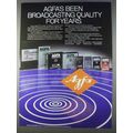 1980 Agfa Cassettes Ad - Broadcasting Quality