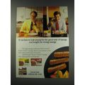 1991 Swift Premium Brown 'N Serve Sausages Ad - If you have to wait around