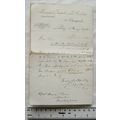 1906 letter Municipal Freehold Land Co, London ...