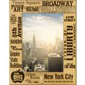 New York City Key Places Laser Engraved Wood Pi...