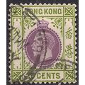 Hong Kong 1921 - 37 KGV 20ct Purple & Sage Gree...