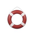 Red Painted Decorative Lifering with White Band...