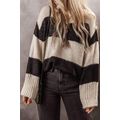 Jet Stream Colorblock Loose Pullover Sweater