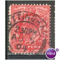 GB stamps 1902-10 KEV11 - 1d SG219 Nottingham 1