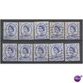 BULK LOT.SG521 4d Blue x 10.Fine Used.11g1
