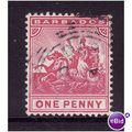 BARBADOS 1892 SG 107 1d CARMINE FINE USED