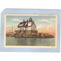 ME Rockland Lighthouse Postcard Breakwater Ligh...