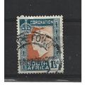 SouthAfrica.SG73 1 1/2d Orange and Greenish Blu...