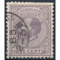 King William III: 25c P12½x12 - Netherlands 187...