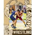 Wrestling Laser Engraved Wood Picture Frame Por...