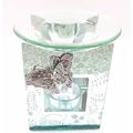 Butterfly Detail Silve Glass Oil Burner/Tealigh...