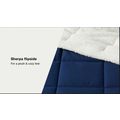 NAVY BLUE Microfiber Reversible Comforter Full/...