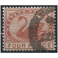 Western Australia 1885 SG98 4d Chestnut Fine Us...