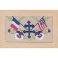 CARTE POSTALE - BRODEE DRAPEAU - ref 2