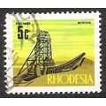 Rhodesia QEII 1970 5c Mine headgear Used SG 443...
