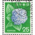 JAPAN, FLOWER, Hydrangea, green 1972, 25¥