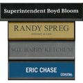 MOTIVE Tv Show Props 4x Character Desk Plate Signs