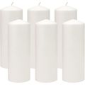 Stonebriar Unscented White Tall Pillar Candles,...