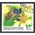 SINGAPORE 1985: INSECTS - 10c HONEYBEE USED (G20)