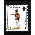GUERNSEY 1974 SG 99 1p OFFICER 2nd NORTH REGIME...