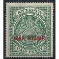 Antigua 1916 SG53 1/2d Green WAR STAMP Mounted ...