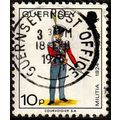 Guernsey 1974 Military Uniforms 10p Used Stamp.