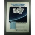 1987 Telecom 87 Ad - Geneva World Capital of Telecommunications