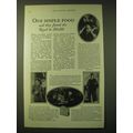 1924 Fleischmann's Yeast Ad - One simple food a...