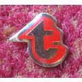 Pin Badge, Metal & Enamel: "t" Logo