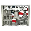Philadelphia with Bell and Flag Metal Fridge Ma...