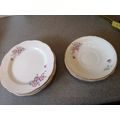 Floral Design 3 Saucers And 3 Side/Tea Plates