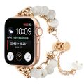 Pearl Chain Metal Bracelet Watch Band, For Appl...