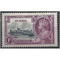 St Lucia 1935 SG112 1/- Slate & Purple Silver J...