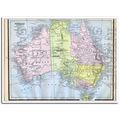 AUSTRALIA and TASMANIA 1886 vintage map