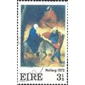 EIRE, CHRISTMAS, Flight into Egypt , Jan de Cock, blue 1973, 3½p