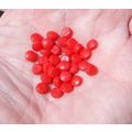 Red Round Nailhead Glass Beads 5.5mm 36 Pieces Sew on Crafting bd024