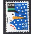 USA 1993 Christmas Greetings - Snowman 29c Used
