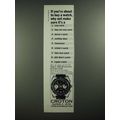 1970 Croton Super-C 1878 Chronomaster Ad - If Y...