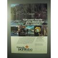 1983 Manitoba Canada Tourism Ad - Get Your Hook...