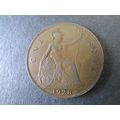 1928 GEORGE V ONE PENNY FREE POST. AAZ
