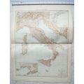 1895 The Times Plate 61 & 62 Italy General map