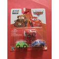 DISNEY PIXAR CARS MINI RACERS 3 PACK MCQUEEN CH...